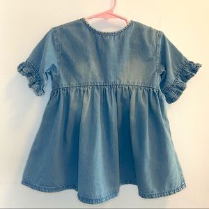 Zara baby girl denim babydoll top
